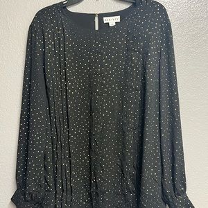 Black & gold blouse